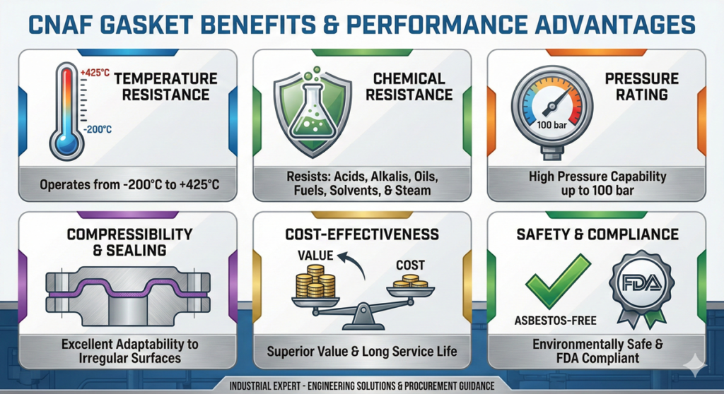 CNAF Gasket Benefits Infographic