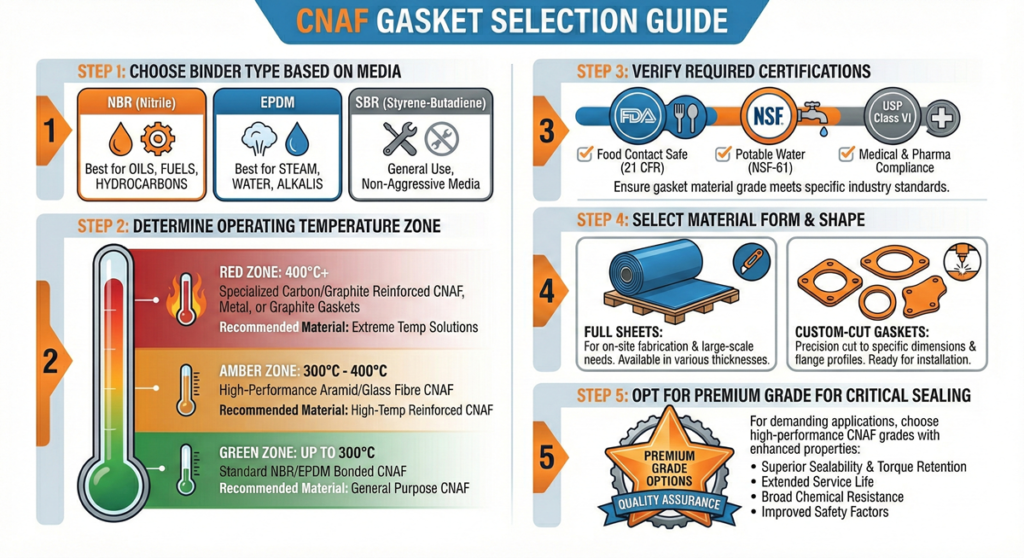 CNAF Gasket Selection Step By Step Diagram