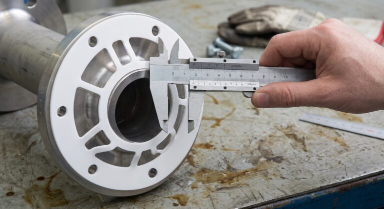 counting and measuring the bolt holes of flange gasket